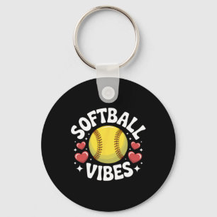 Chaveiro Vibrações de Softbol Cute Jogador de Softbol de Jo