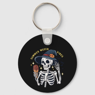 Chaveiro Vibrações de Summerween Esqueleto Divertido Sorvet