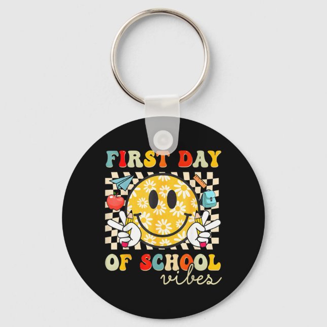 Chaveiro Vibrações do Primeiro Dia de Aula Volta às Aulas P (Frente)