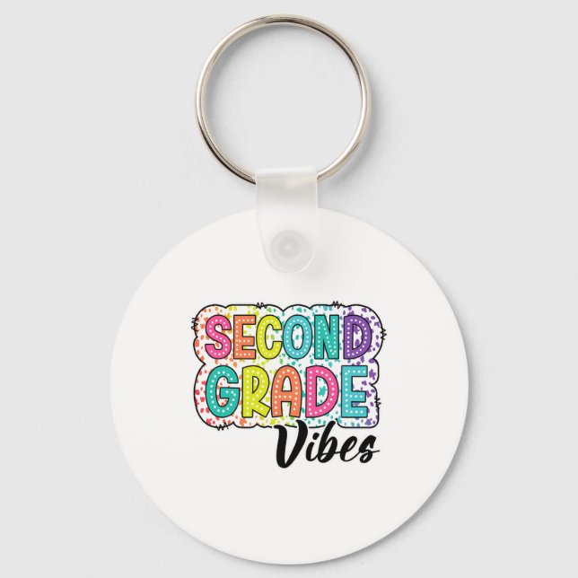 Chaveiro Vibrações Rétro da Segunda Série De Volta à Escola (Frente)