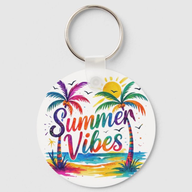 Chaveiro Vibrações Vibrantes de Verão (Frente)