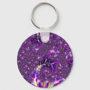 Chaveiro Vibrante Colorido Trippy Groovy Boho Espiral Fract