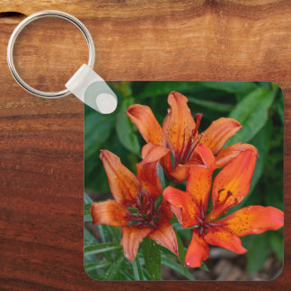 Chaveiro Vibrantes Flores Laranja, Lírios de Dia