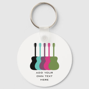 Chaveiro Vibrantly colorido das guitarra