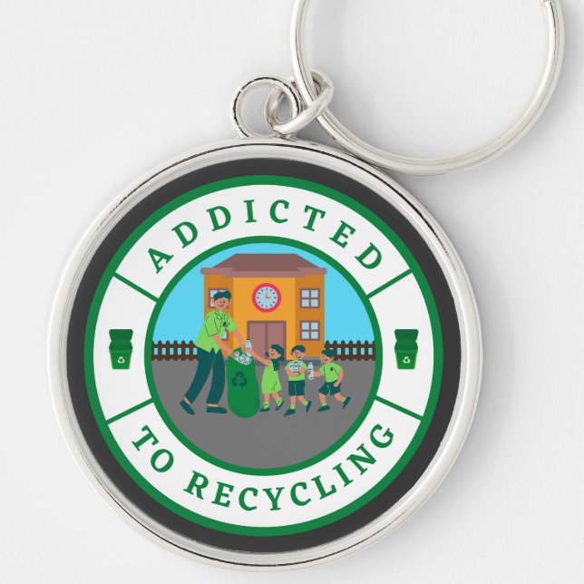 Chaveiro Viciado em Reciclagem (Frente)