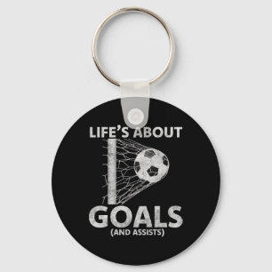 Chaveiro Vida de Futebol é Sobre Objetivos Amantes de Futeb