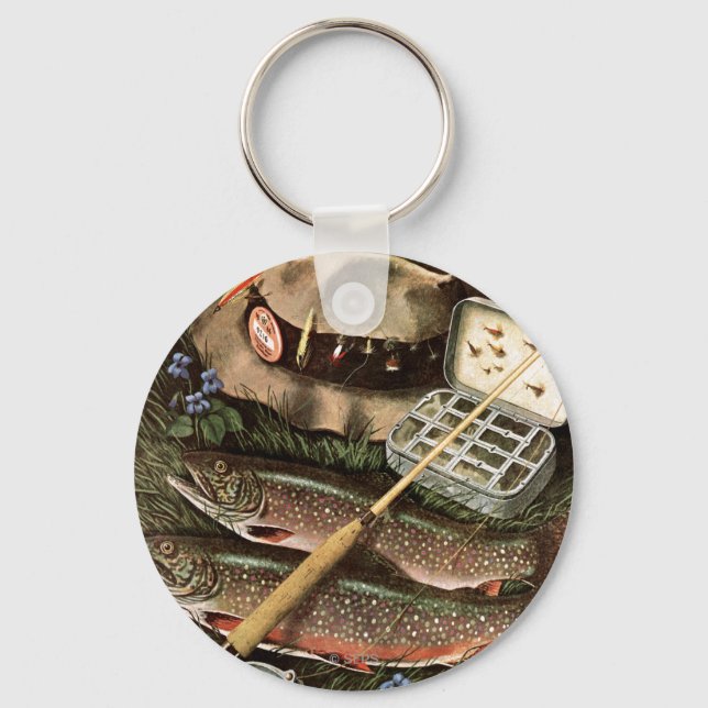 Chaveiro Vida Estática de Pesca (Frente)