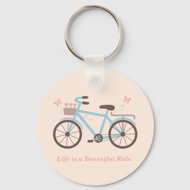 Chaveiro Vida Estilosa é uma Citação de Bicicleta de Passei (Frente)