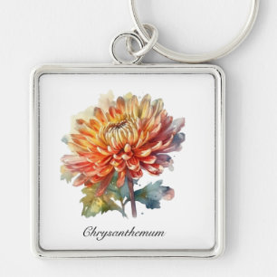 Chaveiro Vida Herbal: Chrysanthemum personalizável