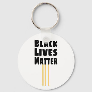 Chaveiro Vidas Negras importam BLM três faixas amarelas