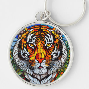 Chaveiro Vidro colorido de tigre