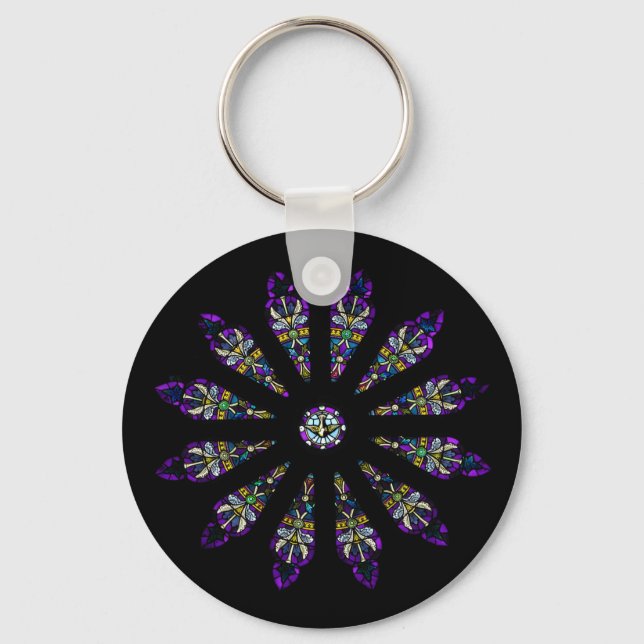 Chaveiro Vidro Estido Mandala (Frente)