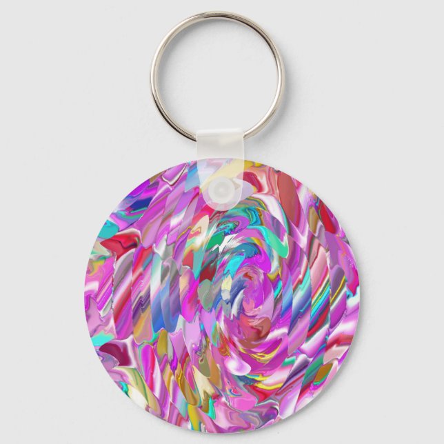 Chaveiro Vidro Rosa (Frente)