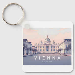 Chaveiro Viena Áustria Pastel Design Viagem
