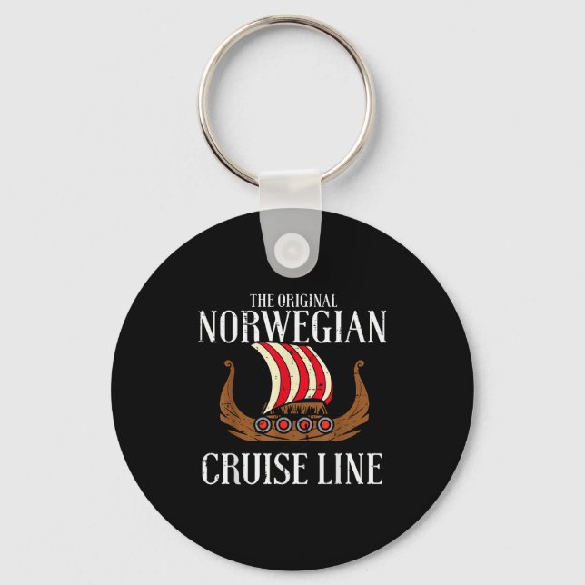 Chaveiro Viking Original Norwegian Cruise Line Funny Men Wo (Frente)