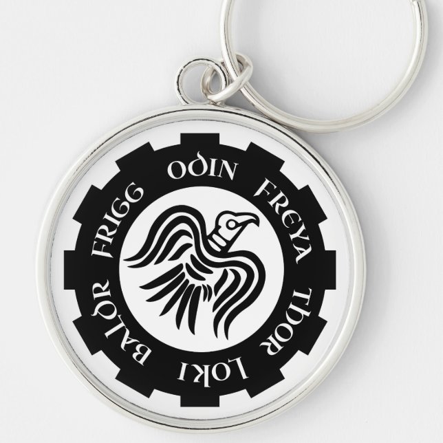 Chaveiro Viking Raven Banner Odin Thor Frigg (Frente)