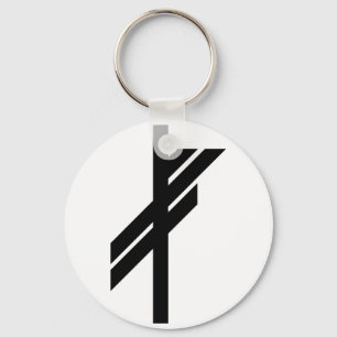 Chaveiro Viking Rune - Sorte - Preto