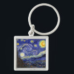 Chaveiro Vincent Van Gogh - A Bela Arte da Noite Estrelada<br><div class="desc">Vincent Van Gogh é a Noite Estrelada. Petróleo na canvas de 1889, Starry Night foi pintado enquanto Van Gogh estava no asilo em Santo-Remy, França, e é considerado uma de suas maiores obras-primas. Embora seja uma cena noturna, foi pintada durante o dia e representa a vista da janela no quarto...</div>