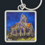 Chaveiro Vincent van Gogh - A Igreja em Auvers<br><div class="desc">Igreja de Auvers / l'Eglise à Auvers-sur-oise de Vincent Van Gogh em 1890</div>