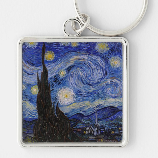 Chaveiro Vincent Van Gogh - A noite de Starry (Frente)