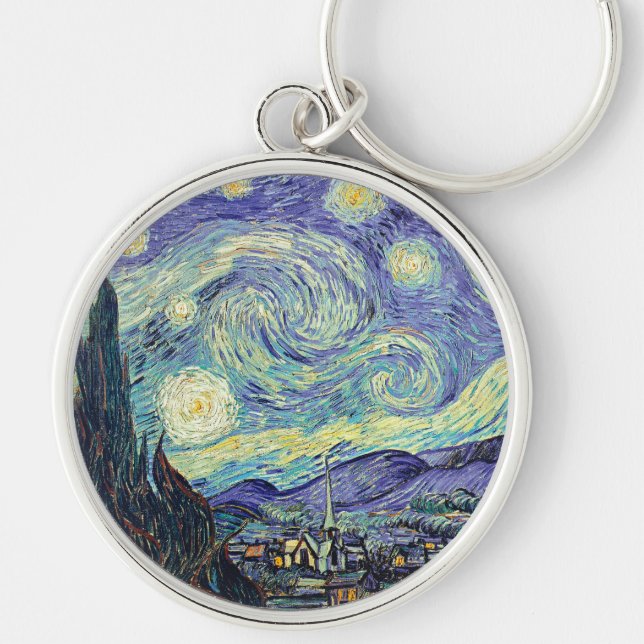 Chaveiro Vincent Van Gogh/ A Noite Estrelada (Frente)