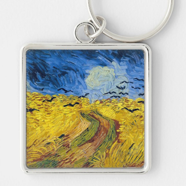 Chaveiro Vincent van Gogh - Campo de Trigo com Corvos (Frente)