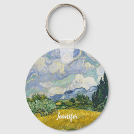 Chaveiro Vincent Van Gogh Campo de trigo com Cyprestes Pers