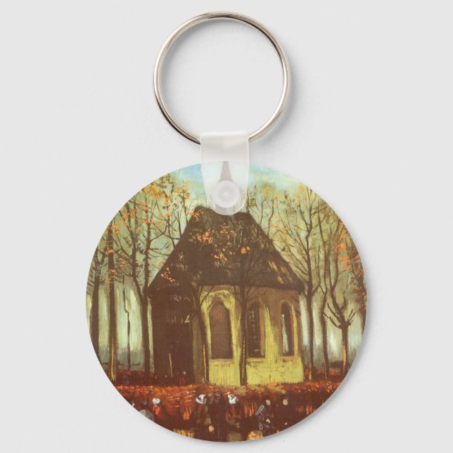 Chaveiro Vincent van Gogh - Capela em Nuenen, Fieis (Frente)