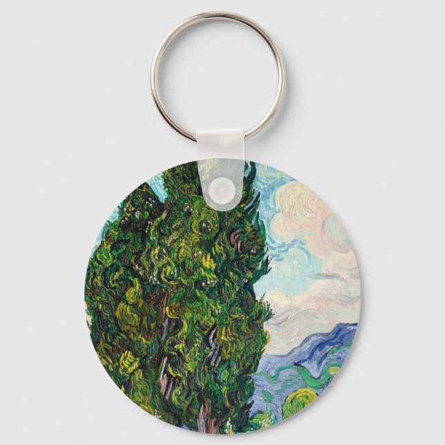 Chaveiro Vincent Van Gogh Cyprestes Fine Art (Frente)