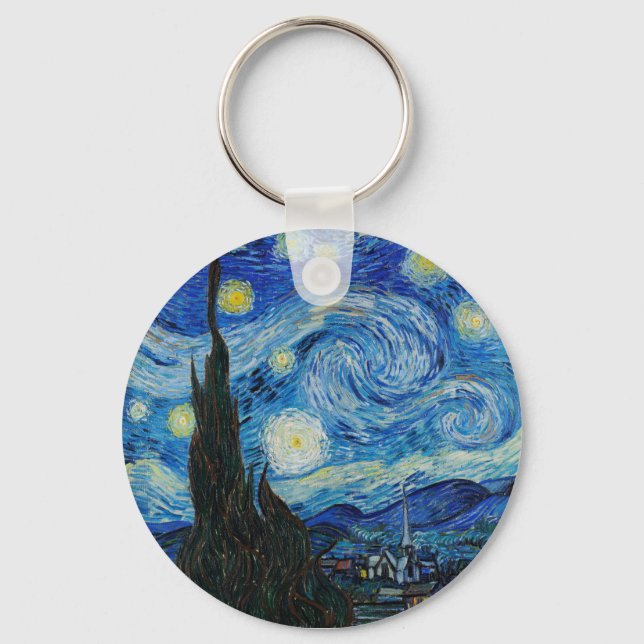 Chaveiro Vincent Van Gogh é a Noite Estrelada (Frente)