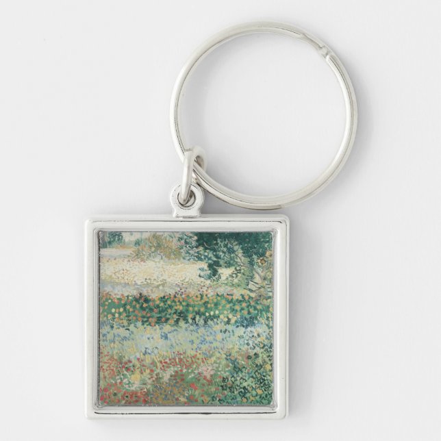 Chaveiro Vincent van Gogh | Jardim em Bloom, Arles, 1888 (Frente)