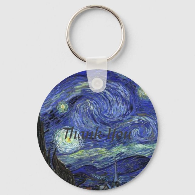 Chaveiro Vincent van Gogh, Noite Estrelada (Frente)