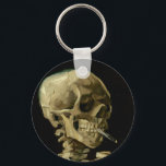 Chaveiro Vincent Van Gogh Skeleton com um Cigarro em chamas<br><div class="desc">Vincent Van Gogh Skeleton com um Cigarro queimado Chaveiro de arte fina</div>
