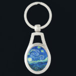 Chaveiro vincent van gogh Starry night<br><div class="desc">A famosa pintura de Van Gogh, "A Noite Estrelada." Pintado durante sua estadia no asilo Remy Santo na década de 1880, van Gogh retratou as colinas rolantes e árvores ciprestes que viu de sua janela. Melhorado digitalmente pela PixDezines. Copyright © 2008-2016 PixDezines.com™ e PixDezines™ em zazzle.com. Todos os direitos reservados....</div>