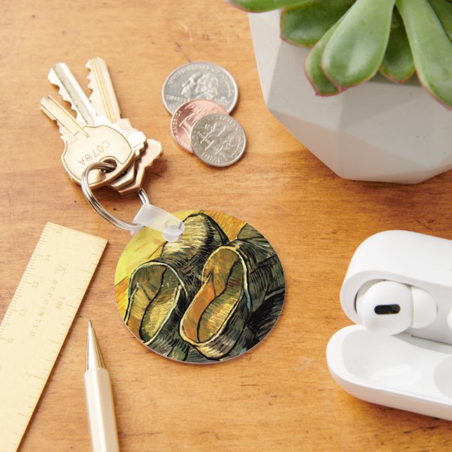 Chaveiro Vincent van Gogh - Um Par de Tamancos de Couro (Mesa)