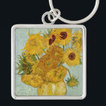 Chaveiro Vincent Van Gogh - Vase com Doze Girassóis<br><div class="desc">Vase com Doze girassóis / Vase avec douze tournesols - Vincent Van Gogh,  agosto de 1888 - Sunflower 1888 terceira versão (F456)</div>