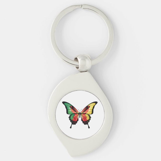 Chaveiro Vinheta de Sinalizador da Borboleta Swallowtail do (Frente)