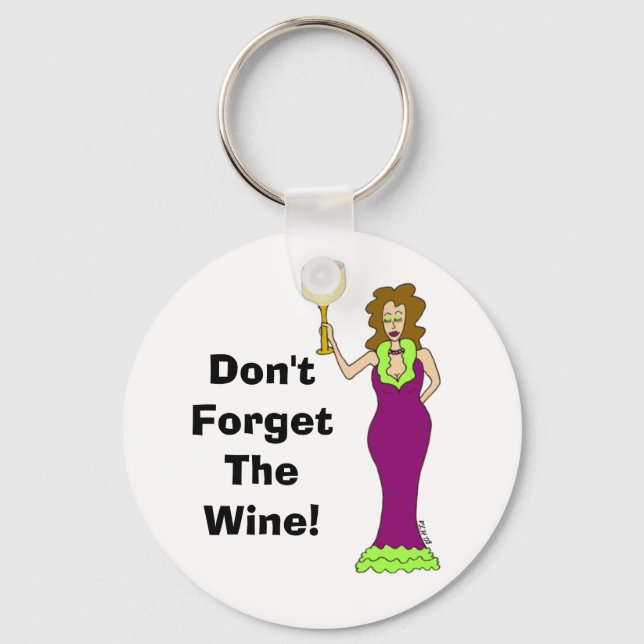 Chaveiro Vinho Diva "Não Esqueça o Vinho" (Frente)