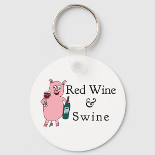 Chaveiro Vinho tinto & suínos