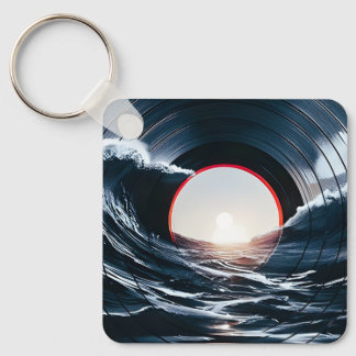 Chaveiro Vinil Vintage Onda Surf Música Retro Oceano