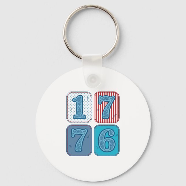 Chaveiro Vintage 1776 Remendo Patriótico (Frente)