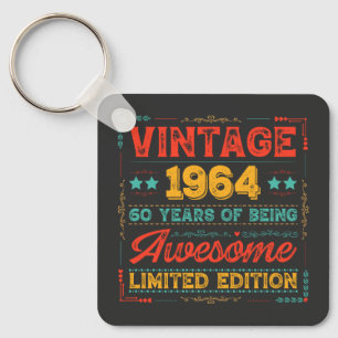 Chaveiro Vintage 1964 feita em 1964 60º Aniversário 60 Anos