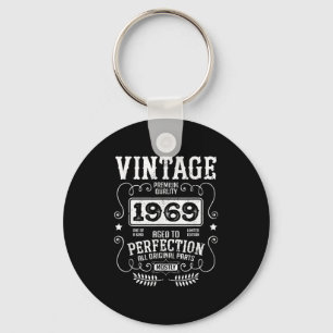 Chaveiro Vintage 1969 Ano de Nascimento Aniversário Notícia