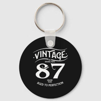Chaveiro Vintage 87 Anos Incríveis Divertido 87º Aniversári