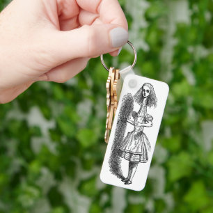 Chaveiro Vintage Alice Adventures em Wonderland por Tenniel