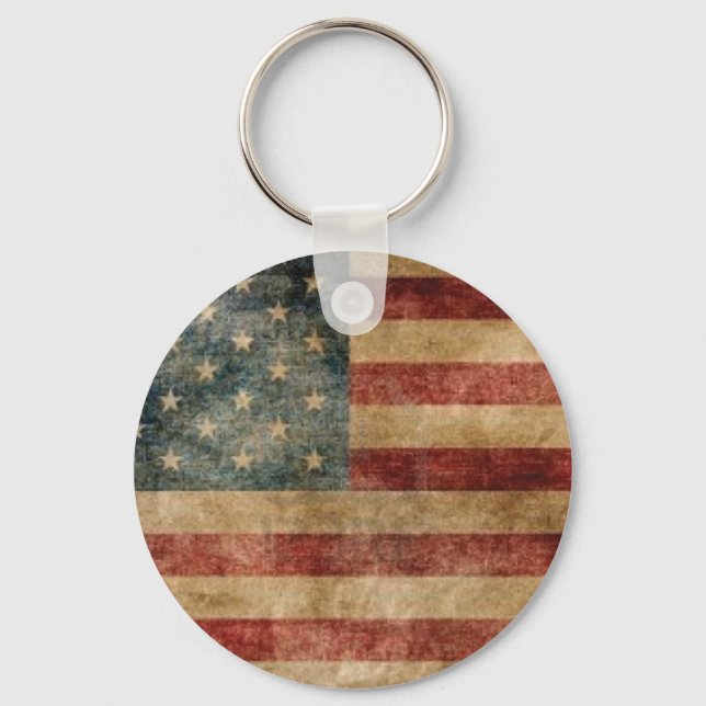 Chaveiro Vintage American Flag (Frente)
