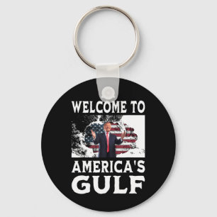 Chaveiro Vintage American Flag Bem-vindo ao Golfo 1 da Amér