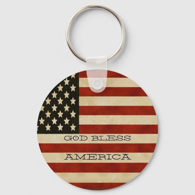 Chaveiro Vintage American Flag GIFTS (Frente)
