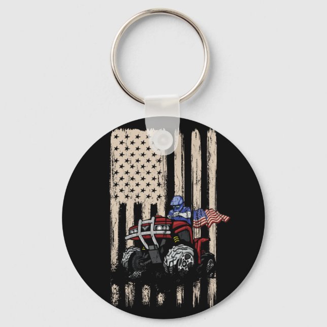 Chaveiro Vintage American Terrain Vehicle ATV Quatro Rodas (Frente)