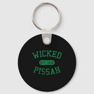 Chaveiro Vintage Angustiado Wicked Ah Boston Ma Gag Bostoni